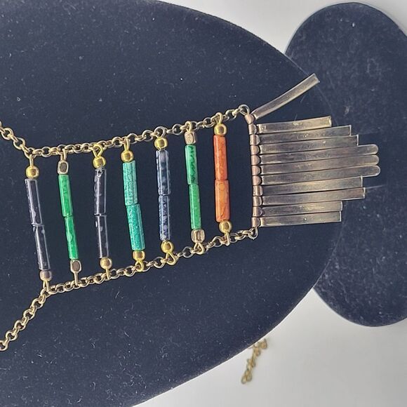 Multicolor Beaded Chain Necklace - Picture 7 of 7